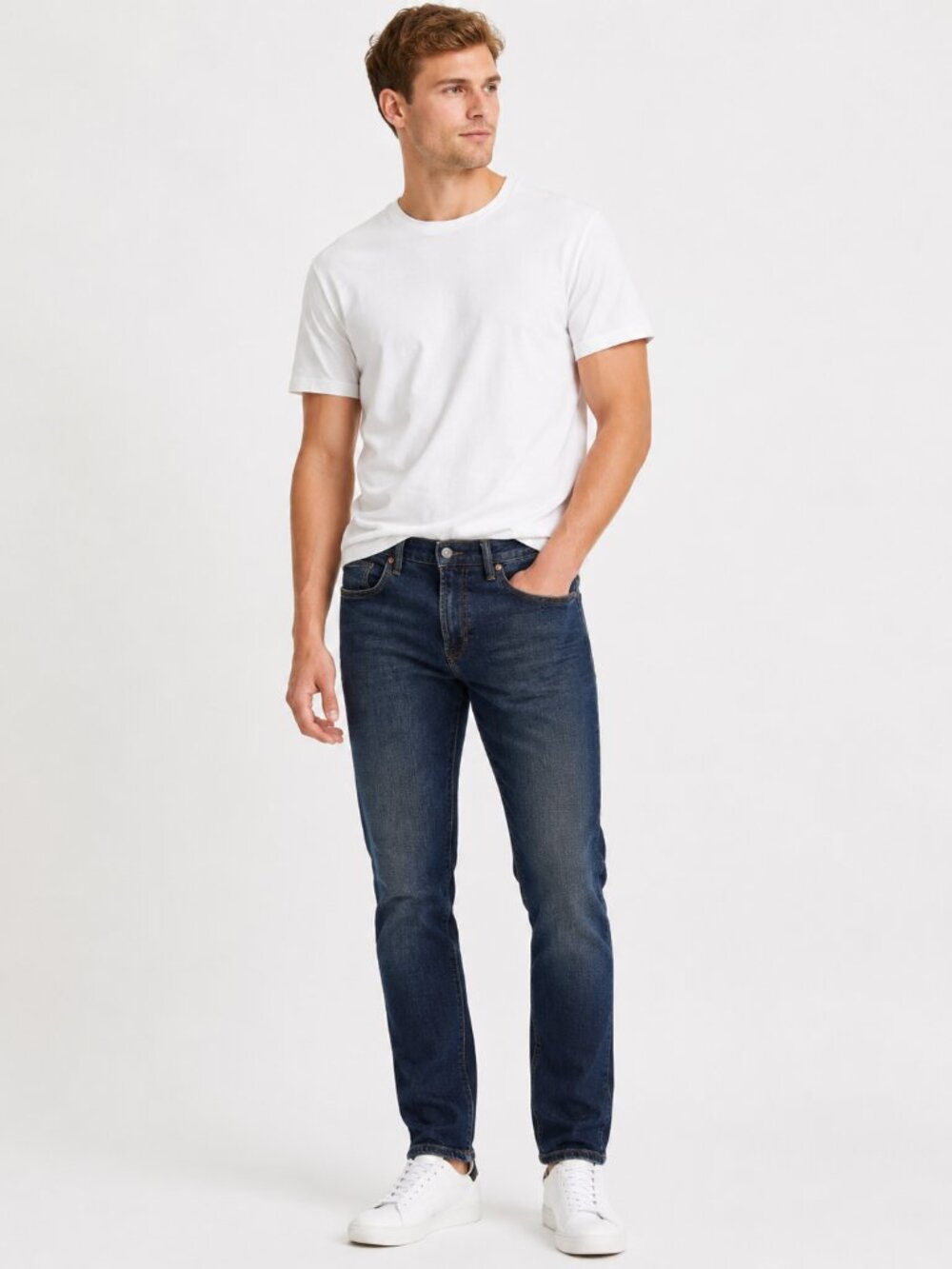 GAP Slim Straight Jeans Men’s 33x34 Dark Wash Blue Denim